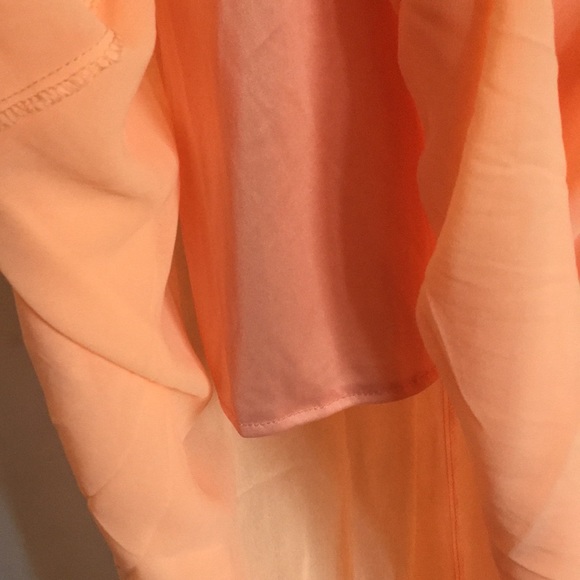 Soieblu Peach and White Maxi Dress: Size Medium - Picture 12 of 15